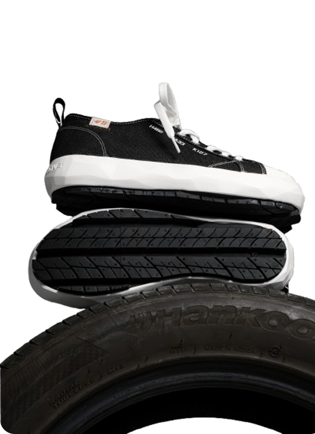 Eco-friendly sneakers made from recycled tires
